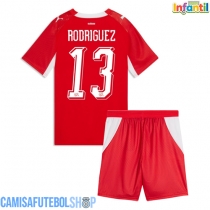 Camisa de time de futebol Suíça Ricardo Rodriguez #13 Replicas 1º Equipamento Infantil Mundo 2026 Manga Curta (+ Calças curtas)